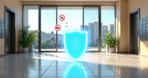 Hall de condomínio no Rio de Janeiro com foco em controle de pragas profissional